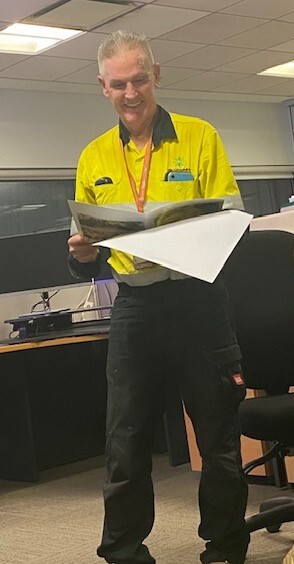 Phil Walter - farewell card presentation