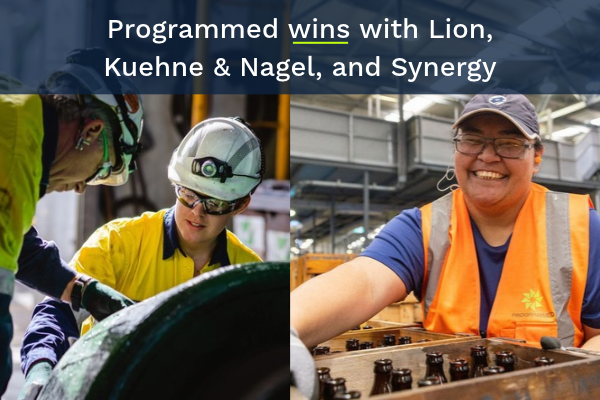 Long partnerships and new chapters - Programmed wins with Lion, Kuehne & Nagel, and Synergy