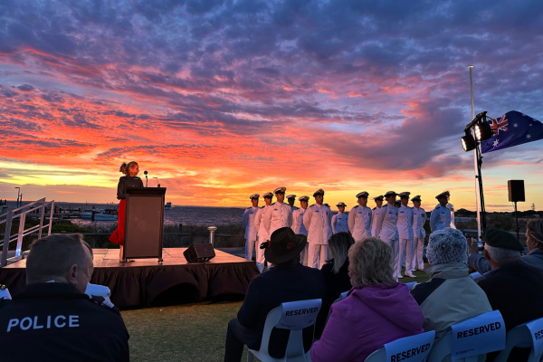 Gathering on Wadjemup Rottnest Island to commemorate ANZAC Day