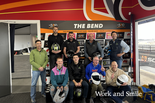 Building Projects and Corporate Imaging team tear up the track in Tailem Bend