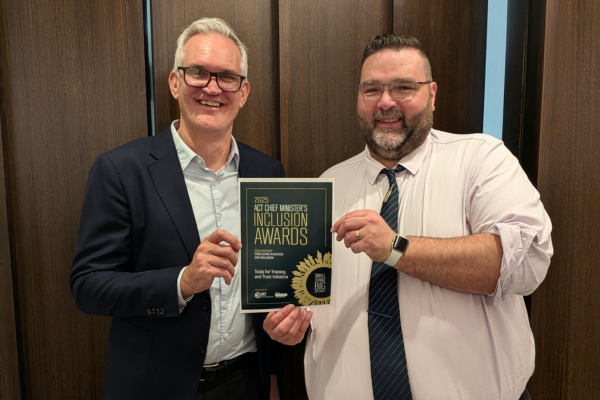 Celebrating our nomination at the 2025 ACT Chief Minister's Inclusion Awards