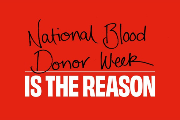 Help us save 500 lives this National Blood Donor Week