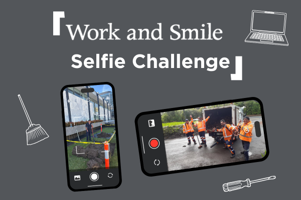 Work and Smile Selfie Challenge - selfies on site winner and NEW Challenge!