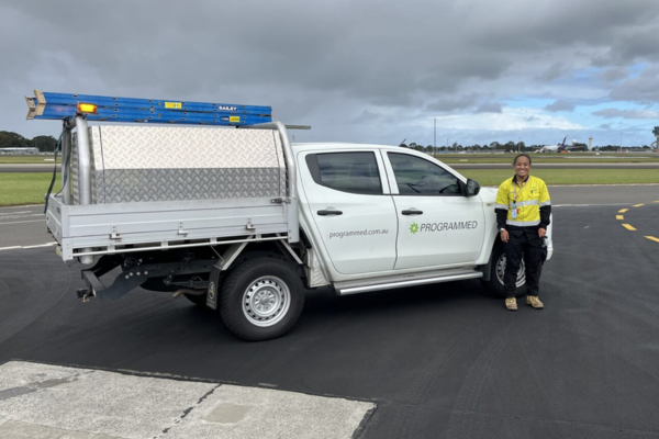 Breaking ground at Sydney Airport with Seli Mailangi
